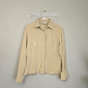 MaxMara Tan Silk Blouse